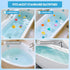 Ganaj 11 Silicone Bathtub Splash Guard for Kids, Splash Guard for Bathtub with Suction Cups,Toy Tray Caddy Holder