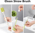 CAREBABYMORE 5-in-1 Baby Bottle Brush Kit, Silicone Bottle Brush for Baby Bottle and Breast Pumps, Sponge Nipple Brush