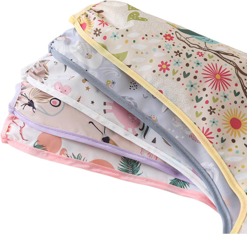 Sleeved Bib, 5 Pack, Waterproof Shirt Bibs for Baby 3-24 Months