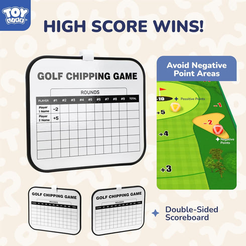 TOY Life Chipping Golf Game Mat, Indoor Outdoor Games for Kids & Family, Backyard Golf Set