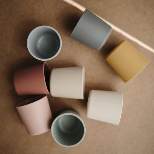 mushie Dinnerware Cups for Kids, Made in Denmark, Set of 2 (Sage)