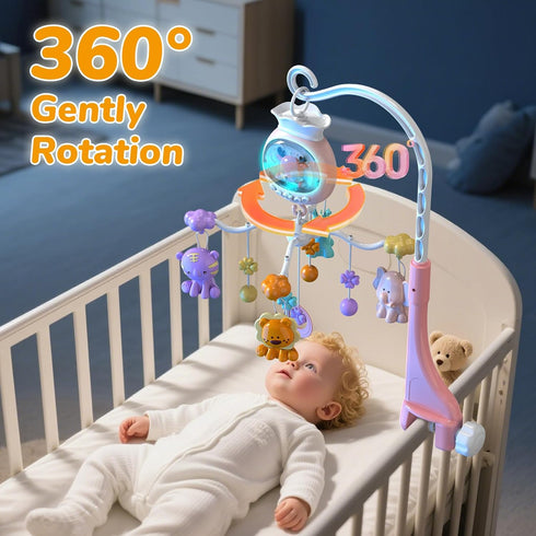 Generic Pack Crib Mobile with Music and Lights, Baby Mobiles for Cribs, Nursery Mobile Arm Hanging Toys for Bassinets