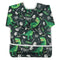 Baby Bib Long Sleeved Shirt with Pocket - Toddler for Boys 1-3 Years Old, Green Dinosaurs