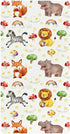 miaozhen Cotton Baby Crib Sheets Comfy Breathable Watercolor Animal Lion Fox Toddler Mattress