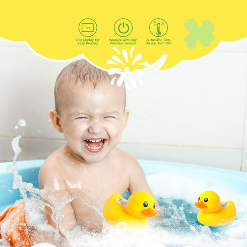 DoliWish Baby Bath Thermometer Pregnancy and Newborn Classical Duck Baby Water Thermometer for Bathtub,Temp Alert Bath