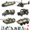 OTONOPI Military Vehicle Set Assorted Army Model Car Helicopter Submarine Tank Armored