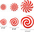 24 PCS Self-Adhesive Peppermint Floor Decals Stickers for Christmas, Valentine's Day Party Decorations