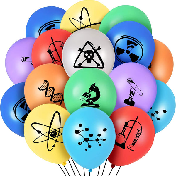40 Pieces Science Party Balloons Decorations - Science Latex Balloons Birthday Party Decorations for Scientist Lab