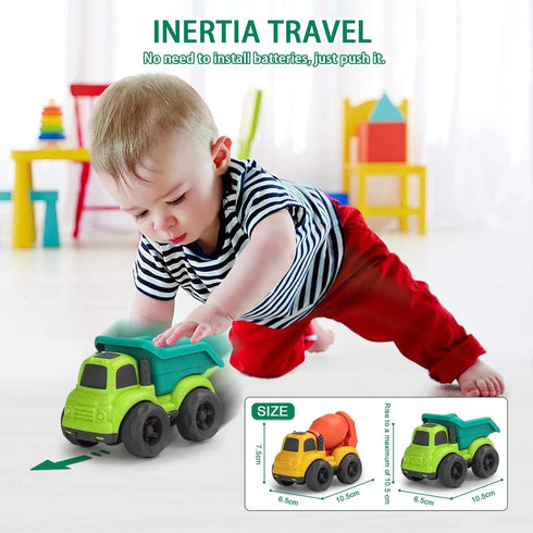 Baimiby 1-3, 2-4, 3 4 Toddler Toy Cars for Toy for Boys Toddlers Toy Trucks Dump Truck,BPA Free Outdoor Car Toys