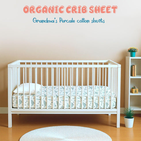 100% 2 Pack Cozy Threadmill Organic Baby Crib Sheets for Boys & Girls | Organic Cotton Fitted Crib Sheet for Standard
