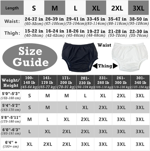 LFDAVP 2Pcs Leakproof Cloth Diaper Covers for Adult, Incontinence Protective Briefs Underwear, Reusable Plastic Pants
