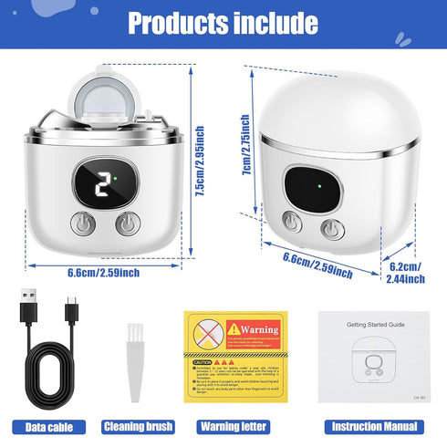 PHWRECZ Trimmer 3 2 .5X Trimmer Electric Nail Clippers, Automatic Nail with Speed Adjustment Magnifying Glass USB