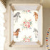 CZXW 52" 28" Watercolor Horses and Flowers Crib Sheets Fitted x Natural Cotton Soft & Breathable for Baby Crib Mattress