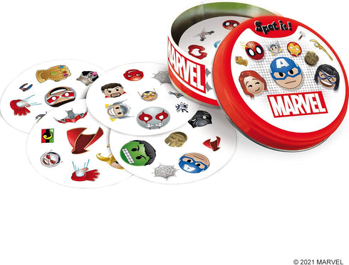 Zygomatic Spot It! Marvel Emojis, Fast-Paced Matching Card Game for Kids and Adults, 2-8 Players