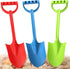 Heavy Duty 16" Thick Beach Sand Toy Shovels, Jumbo Scooping Spade Toys Kit for Kids Adults (Green Blue Red)