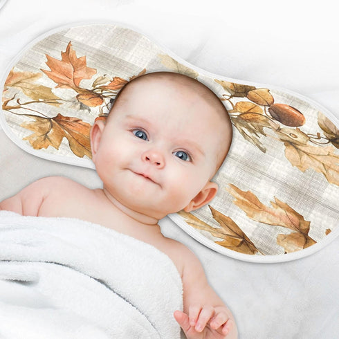 YETTASBIN Autumn Maple Leaves Muslin Baby Burp Cloth, Super Soft Absorbent Cotton Burp Rag Baby Bibs Feeding Cloth