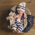 3 PCS Newborn Photography Prop Baby Hat Knitted Handmade Cover Diaper with Toddler Swaddle Blankets Wraps