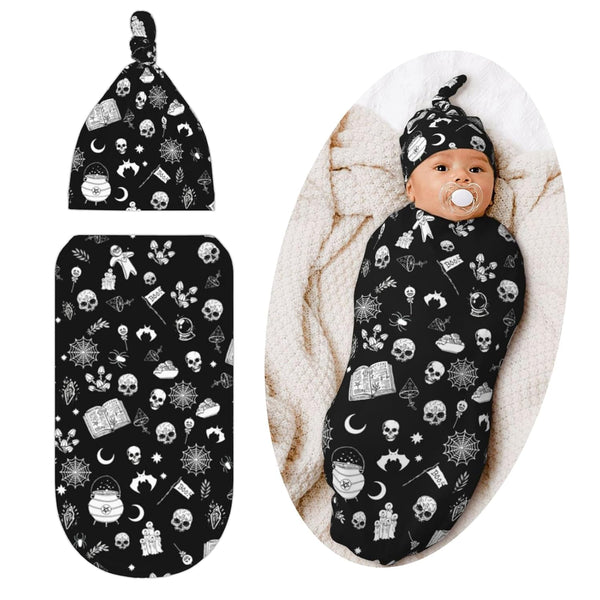 Jarverce Goth Swaddle Blanket, Soft Swaddling Blanket Baby Clothes, Gothic Baby Stuff