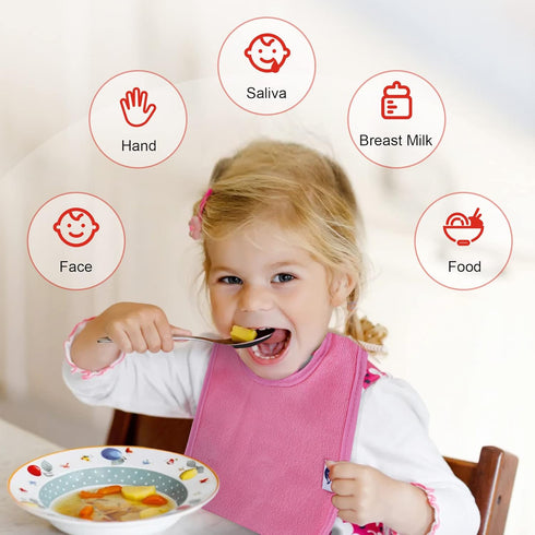 12 Count Waterproof Cotton Bibs for Babies - Unisex Feeding & Teething Essentials