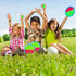 Ball Catch Set Games, Toss Paddle Outdoor Toys, Beach Toys with 2 Paddles & 2 Balls for Kids Birthday Gift