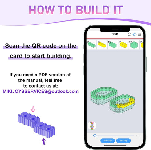 MIKIJOYS (4500PCS), 8886 Bear Building Blocks with Organizer Bins Fluorescent Bricks & Stroage Drawer, Gift for Adults