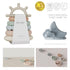 Moonkie Stacks of Circles Soft Teething Toy, Educational Learning Baby Toy, 7 Piece Teethers Set