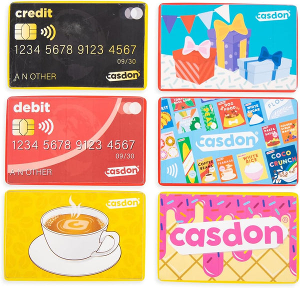 Casdon Pretend Play Cards Set | Realistic Credit & Gift Cards for Imaginative Play | Teaches Financial Concepts for 3+