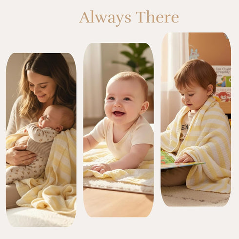 Set 100% 5-Piece Set (2 3 6 Muslin Baby Bath Towel - Organic Cotton Large Towels & Washcloths), Layer Super Soft