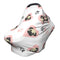 Schgap Cute Pugs Hearts Car Seat Cover Canopy for Babies, Nursing Cover Breastfeeding