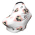 Schgap Cute Pugs Hearts Car Seat Cover Canopy for Babies, Nursing Cover Breastfeeding