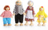 Lovely Happy Family Dolls Playset, Wooden Figures Set of 7 People with Dog for Kids Children Toddlers Dollhouse Pretend
