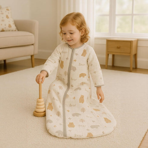 Baby Wearable blanket with Sleeve Muslin Cotton Toddler Sleep Sack Wearable blanket Lightweight