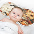 YETTASBIN Fall Pumpkins Muslin Baby Burp Cloth, Super Soft Absorbent Cotton Burp Rag Baby Bibs Feeding Cloth
