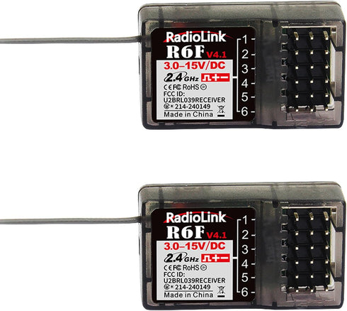 Radiolink R6F 2 PCS 2.4Ghz RC Car/Boat Receivers 6 Channels Low Response Latency