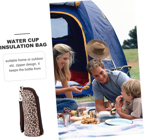 Kisangel Leopard Pattern Breastmilk Bottle Warmer Bag Insulation Milk Storage Pouch for Nursing Eco-friendly Bottle