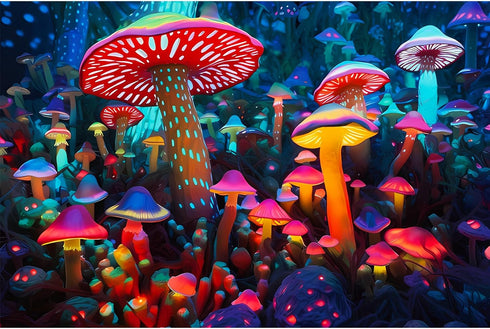1000 Pieces Puzzle for Adults, Mushrooms Wooden Puzzle, Challenging Family Activity Gift, 29 x 20 in