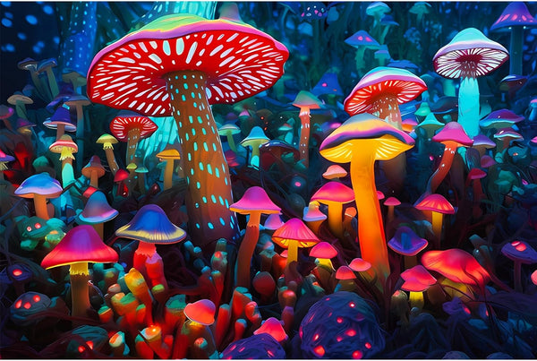 1000 Pieces Puzzle for Adults, Mushrooms Wooden Puzzle, Challenging Family Activity Gift, 29 x 20 in