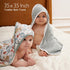 Momcozy Hooded-2 Pack Set-Shower (35 35 Inch, Baby Towel with Soft Bath Towel Gifts or Bath Essential for Infant