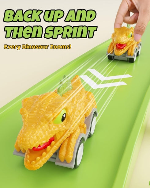 LADFAR 3-5, 8 3-5, Dinosaur Toys for Kids Pcs Dinosaur Monster Truck Pull Back Cars, Friction Powered Dino Toy Vehicles