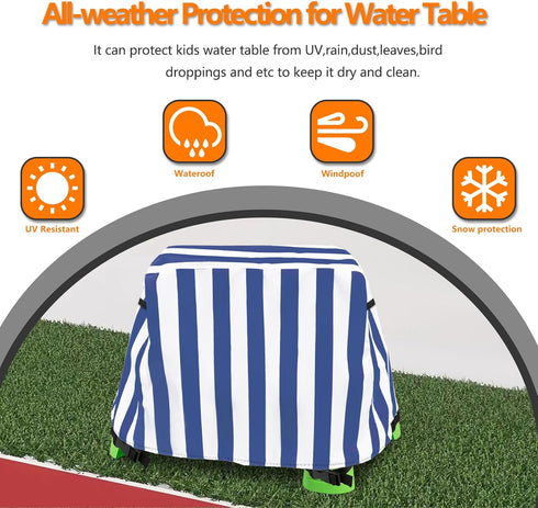 600D Step2 Kids Water Table Cover,Outdoor Heavy Waterproof Anti-UV Dustproof Kids Water Play Table Cover,Compatible