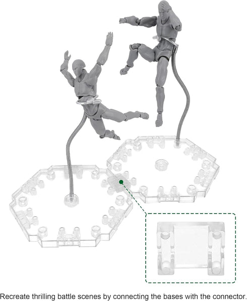 NovaViva 1/144 (4 Pack Flexible Assembled Action Figure Stand,Action Figure Display Holder Stand Base,Compatible