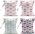 VBCVBGFH 4 Pack Cute Pink Blue Bow Watercolor Leopard Bow Wet Bag Waterproof