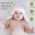 1 (30x30 inches) 1 (10x10 inches) Cozy Set Organic Bamboo Hooded Baby Towels with Washcloths Hooded Towel & Washcloth