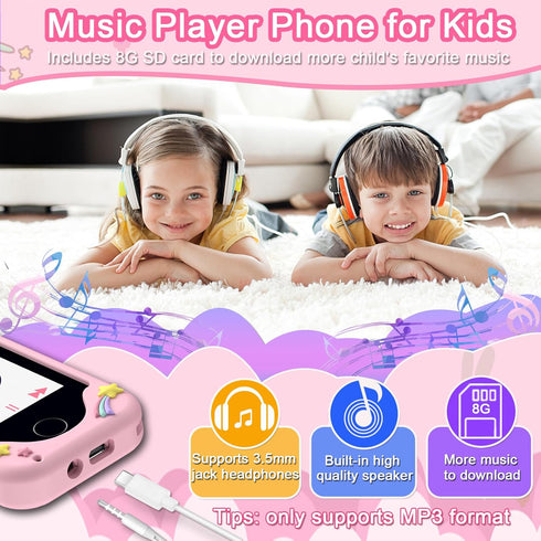 Kids Phone for Girls, Toys for 3-10 Year Olds, Touchscreen Toddler Smartphone Learning Toys, Play Cell Phone with