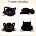 24" 4.2lbs Wepop Black Cat Plush Weighted Stuffed Animals, Weighted Black Cat Pillow Giant Cat Stuffed Animal Cuddle
