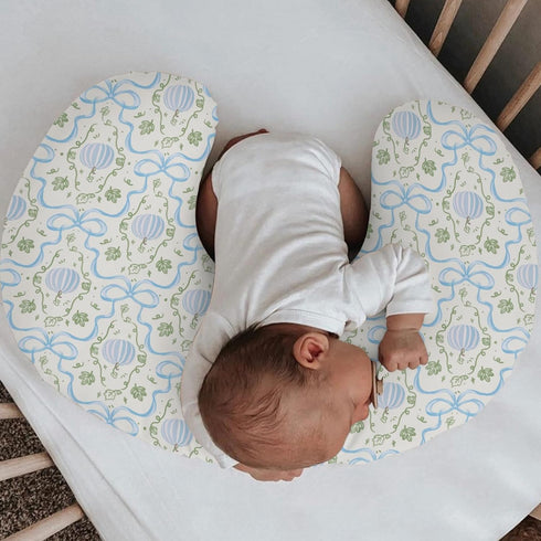 Selgkds Fall Blue Pumpkins Bows Gingham Nursing Pillow Covers Autumn Thanksgiving Harvest Soft Stretchy Nursing Cover