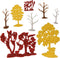 BMC CTS Fall Woodland Forest Trees - 8pc Plastic Diorama Accessories Playset