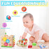 8-in-1 18 Set Bravmate Wooden Activity Cube, Wooden Montessori Learning Toys for M+ Toddlers, One Year Old First