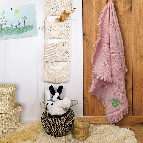 Fastasticdeals I Recycle Green Logo Cotton Baby Blankets for Nursery - Eco-Friendly Choice