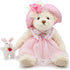 Oitscute Small Baby Teddy Bear - Cute Stuffed Animal Soft Plush Toy 10" in Pink Lace Dress